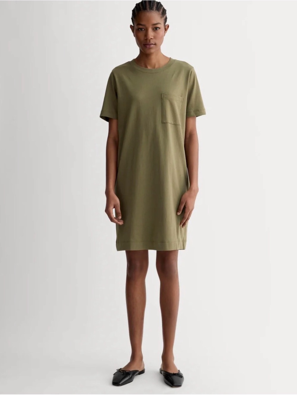 Everlane The Organic Cotton Weekend Tee Dress KALAMATA Medium